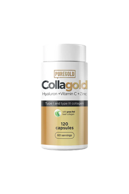 CollaGold - Marha és Hal kollagén hialuronsavval - 120 kapszula - PureGold