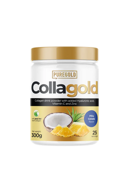 CollaGold Marha és Hal kollagén italpor hialuronsavval - Pina Colada - 300g - PureGold