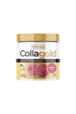 CollaGold Marha és Hal kollagén italpor hialuronsavval - Raspberry - 150g - PureGold