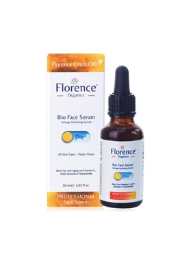 Florence BIO C-vitamin szérum 30 ml - Ránctalanító, foltmentesítő, fényesítő és öregedésgátló arcszérum hialuronsavval, szemkontúrra is.