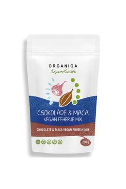 Organiqa Bio Csokoládé-Maca Vegán Fehérje Mix 200g