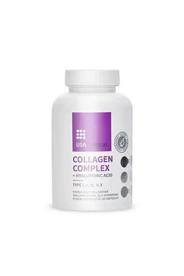 USA Medical Collagen Complex Kollagén komplex kapszula 5 féle kollagén peptiddel 60 db