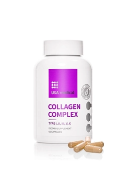 USA Medical Collagen Complex Kollagén komplex kapszula 5 féle kollagén peptiddel 60 db