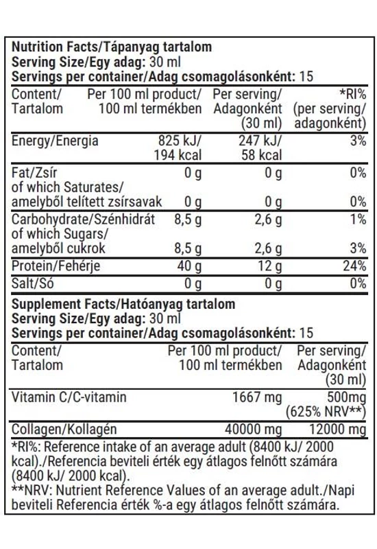 Fittprotein Collagen 12000mg +Vitamin C Almás fahéjas