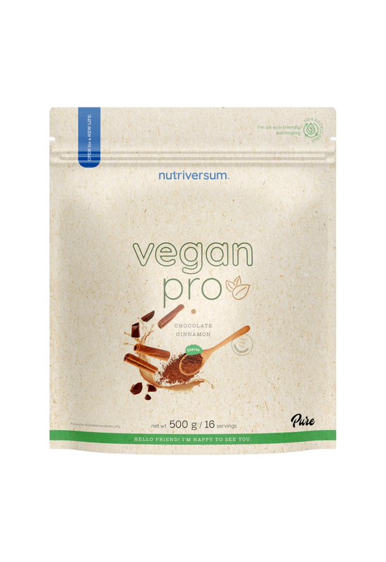 Vegan Pro - 500 g - csokoládé-fahéj steviával - Nutriversum