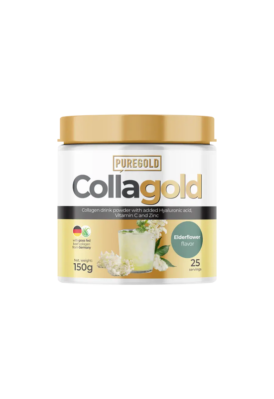CollaGold Marha és Hal kollagén italpor hialuronsavval - Eldelflower - 150g - PureGold