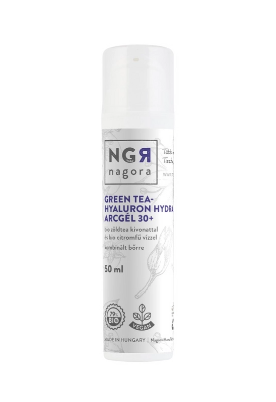 Nagora - Green tea - hyaluron hydra arcgél kombinált bőrre, 50ml