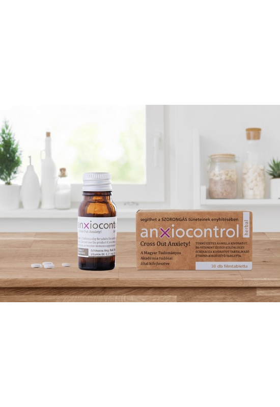 AnxioControl Herbal 30x - Szorongás csökkentő, közérzet javító tabletták