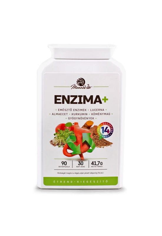 ENZIMA+ emésztő enzim tartalmú étrend-kiegészítő, 90db