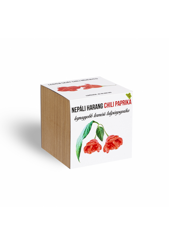 Nepáli harang chili paprika növényem fa kockában