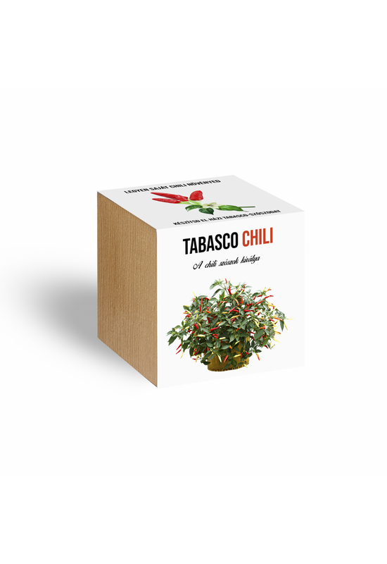 Tabasco chili paprika növényem fa kockában