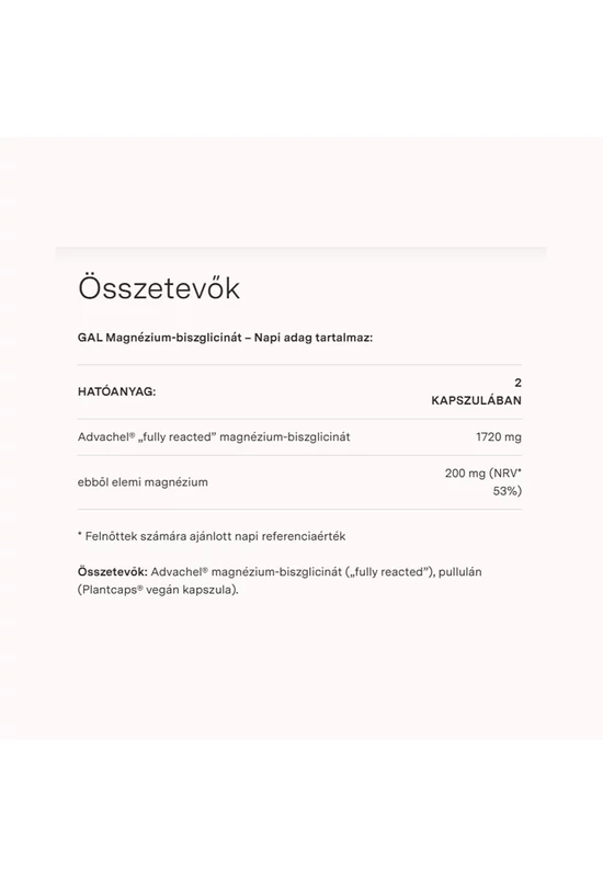 GAL Magnézium-biszglicinát (180 Kapszula)