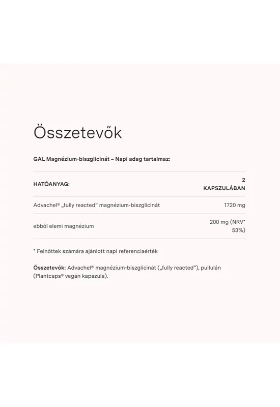 GAL Magnézium-biszglicinát (90 Kapszula)
