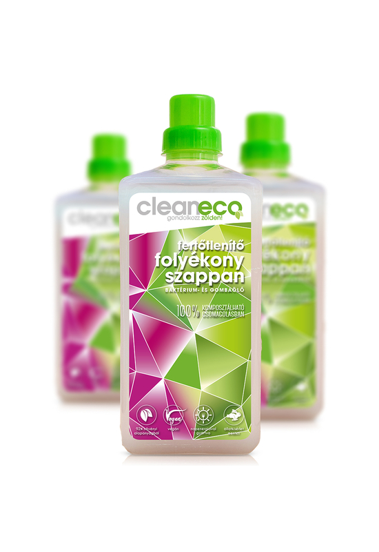 CleanEco fertőtlenítő folyékony szappan • 1l • komposztálható csomagolásban