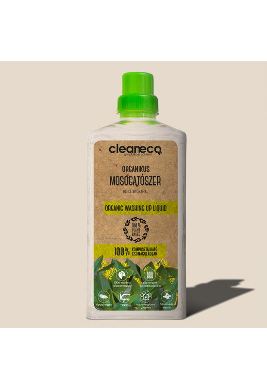 Cleaneco organikus mosogatószer - repce kivonattal 1l utántöltő - komposztálható csomagolásban