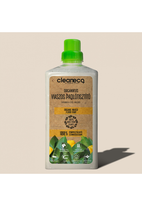 Cleaneco organikus viaszos padlótisztító - carambola levél viaszból 1l - komposztálható csomagolásban