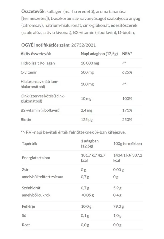 JutaVit Collagen (400 g, Erdei gyümölcs)