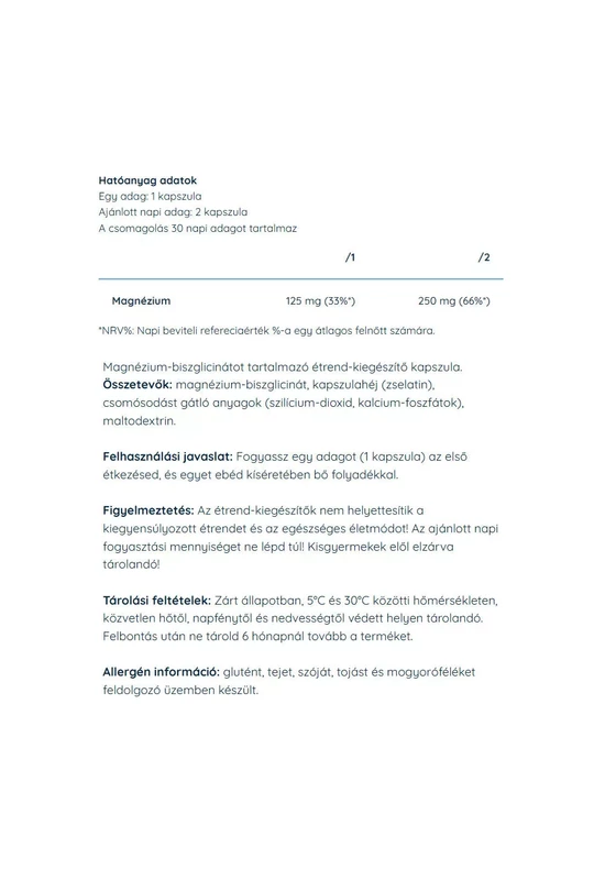Nutriversum Magnézium Biszglicinát (60 Kapszula)