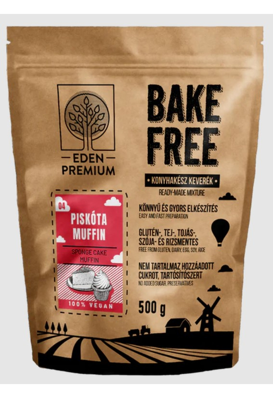 Eden Premium Bake-Free Piskóta-muffin lisztkeverék 500g