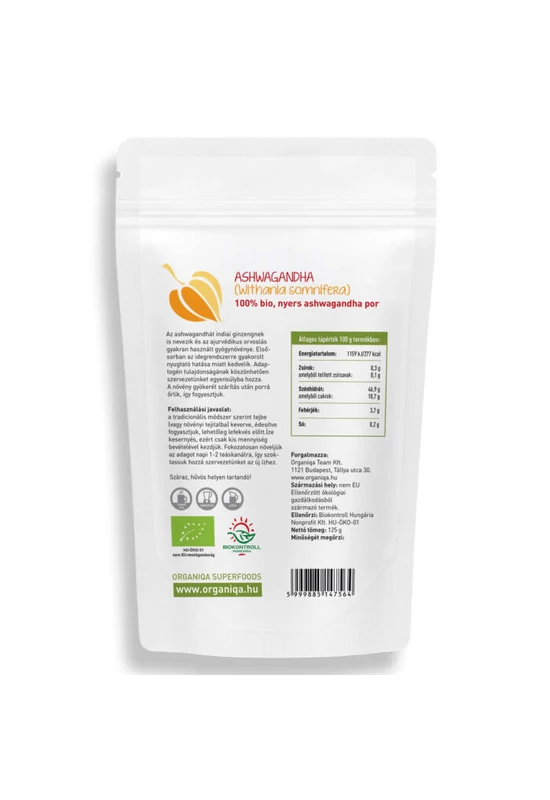 Organiqa Bio Ashwagandha por 125g