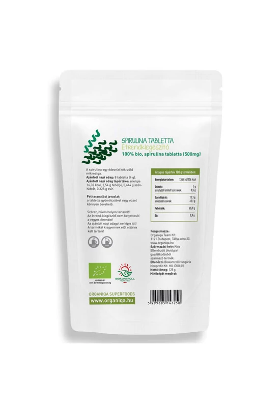 Organiqa Bio Spirulina tabletta 250 db