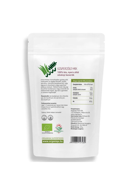 Organiqa Bio Szuperzöld mix 125g