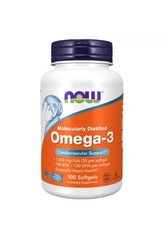 NOW Omega-3 halolaj 100 lágyzselatin kapszula