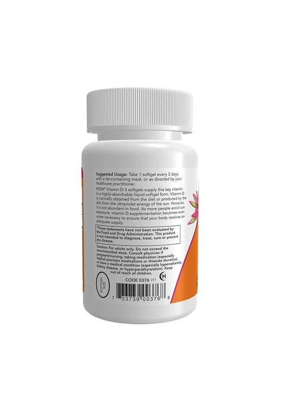 Now Foods D-vitamin 10000 NE (120 Lágykapszula)