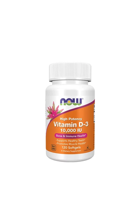 Now Foods D-vitamin 10000 NE (120 Lágykapszula)