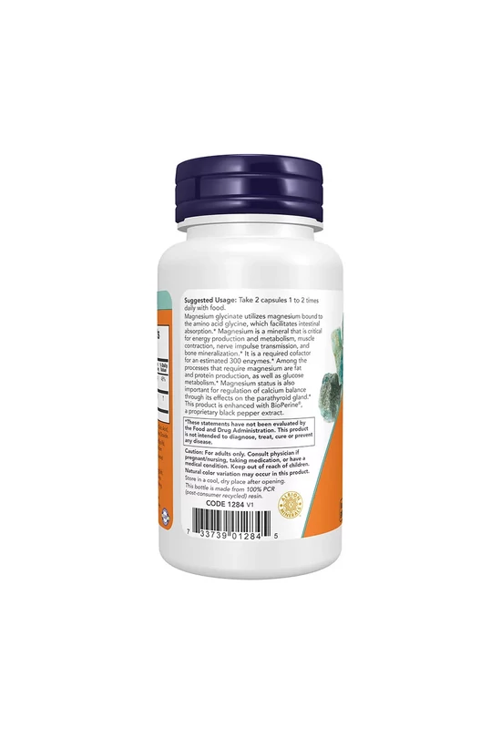 Now Foods Magnesium Glycinate with BioPerine® (60 Kapszula)