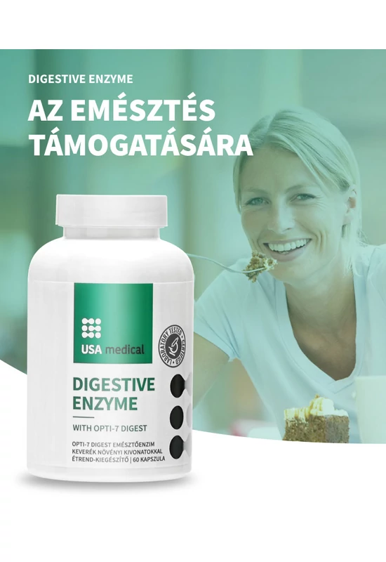 USA Medical Digestive Enzyme Emésztőenzim keverék kapszula 60 db