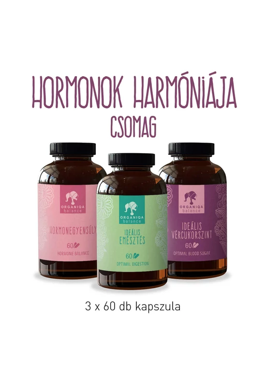 Organiqa Hormonok harmóniája csomag - 3 x 60 db kapszula