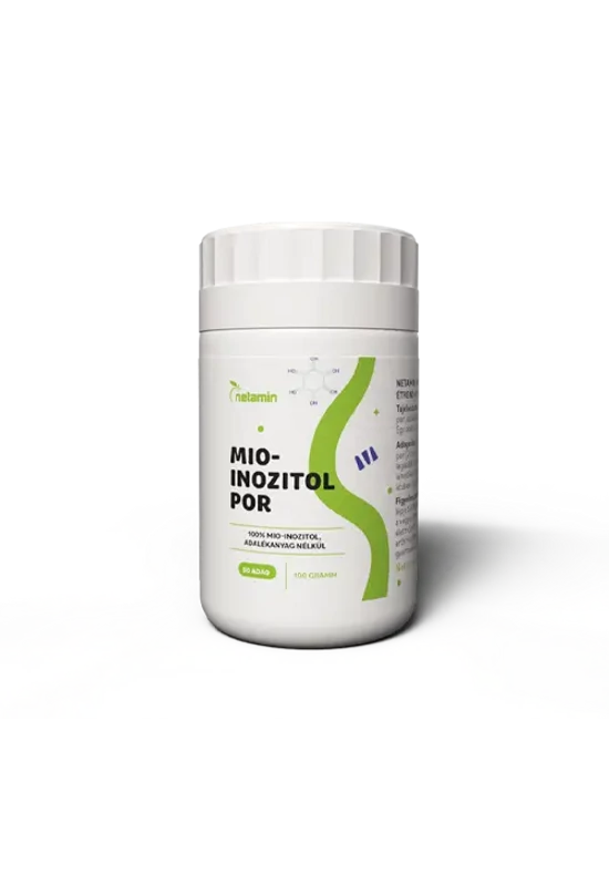 Netamin Mio-Inozitol por, 100g, inzulinrezisztencia, PCOS, PMS esetén bizonyulhat előnyösnek
