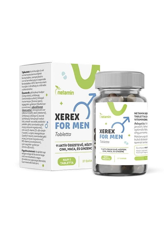 Netamin Xerex for men - potenciatabletta férfiaknak, 37 tabletta