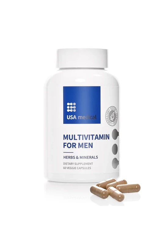 USA Medical Multivitamin For Men Férfi Multivitamin növényi kivonatokkal 60 db